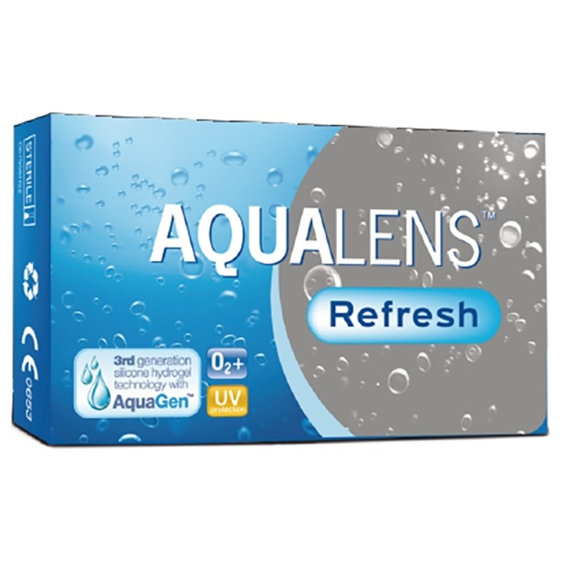 AQUALENS REFRESH ΜΗΝΙΑΙΟΙ ΦΑΚΟΙ ΕΠΑΦΗΣ ΣΙΛΙΚΟΝΗΣ ΥΔΡΟΓΕΛΗΣ (3 ΦΑΚΟΙ)