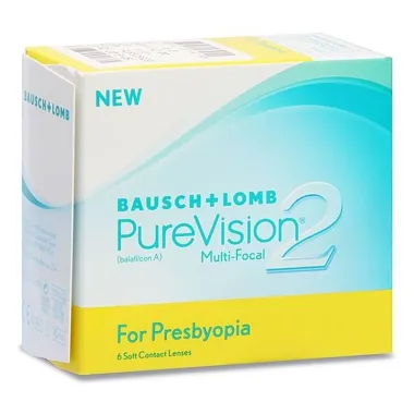 PUREVISION 2 FOR PRESBYOPIA ΜΗΝΙΑΙΟΙ ΠΟΛΥΕΣΤΙΑΚΟΙ ΦΑΚΟΙ ΕΠΑΦΗΣ ΣΙΛΙΚΟΝΗΣ ΥΔΡΟΓΕΛΗΣ (6 ΦΑΚΟΙ)