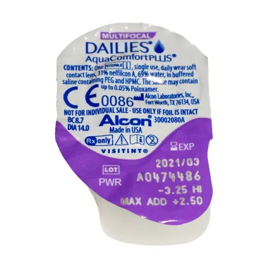 DAILIES AQUA COMFORT PLUS MULTIFOCAL ΗΜΕΡΗΣΙΟΙ ΠΟΛΥΕΣΤΙΑΚΟΙ ΦΑΚΟΙ ΕΠΑΦΗΣ (90 ΦΑΚΟΙ)