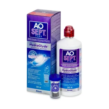 AOSEPT PLUS HYDRAGLYDE ΥΓΡΟ ΦΑΚΩΝ ΕΠΑΦΗΣ ΜΕ ΚΑΤΑΛΥΤΗ 360ML