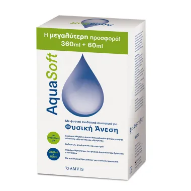 AQUASOFT ΥΓΡΟ ΦΑΚΩΝ ΕΠΑΦΗΣ ΠΟΛΛΑΠΛΩΝ ΧΡΗΣΕΩΝ 360ML+60ML ΔΩΡΟ